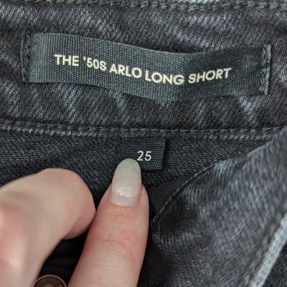 Aritzia Denim Forum 50's Arlo Long Short in Washed Black - Picture 4 of 9